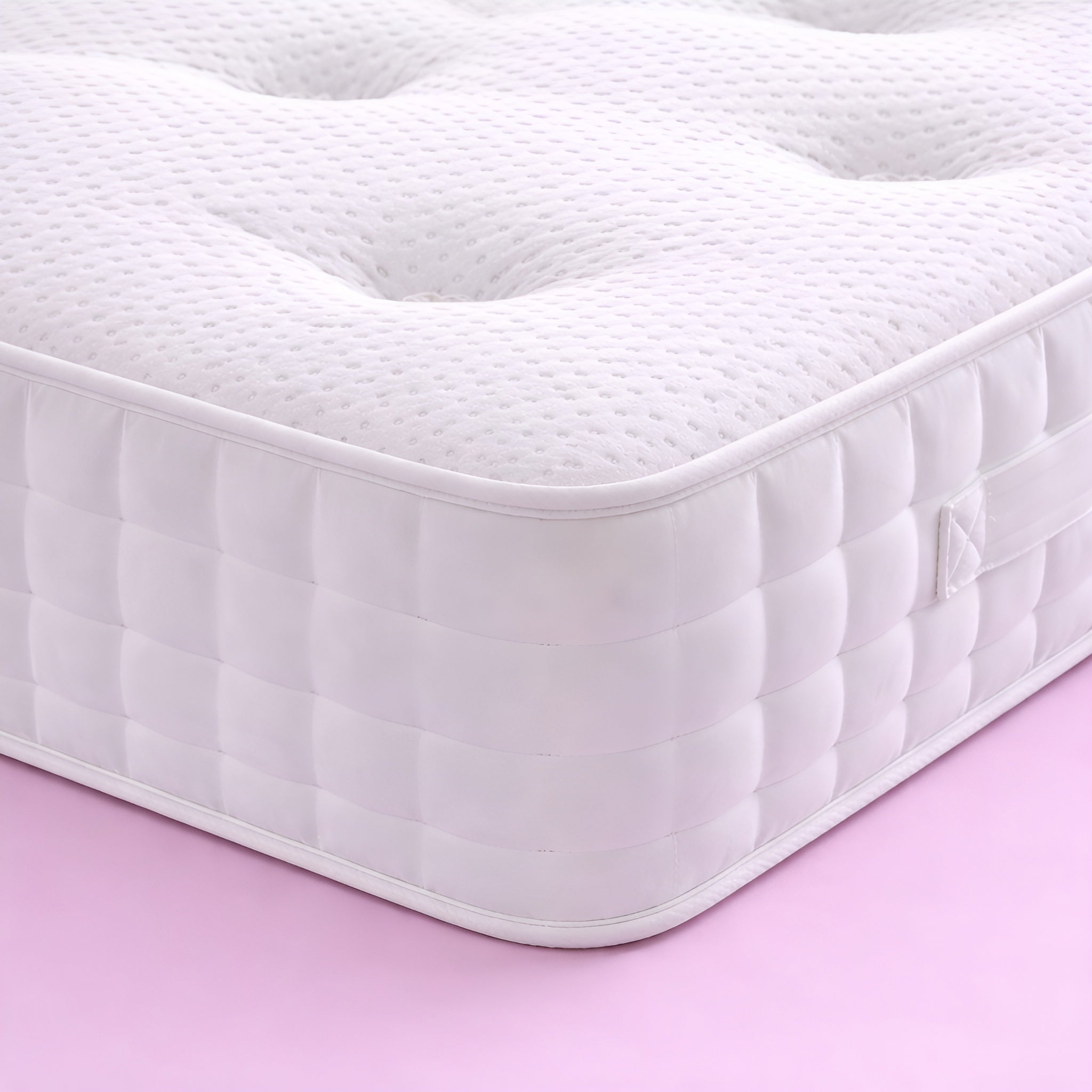 Side profile of Asquith orthopaedic pocket sprung mattress showing depth and edge support