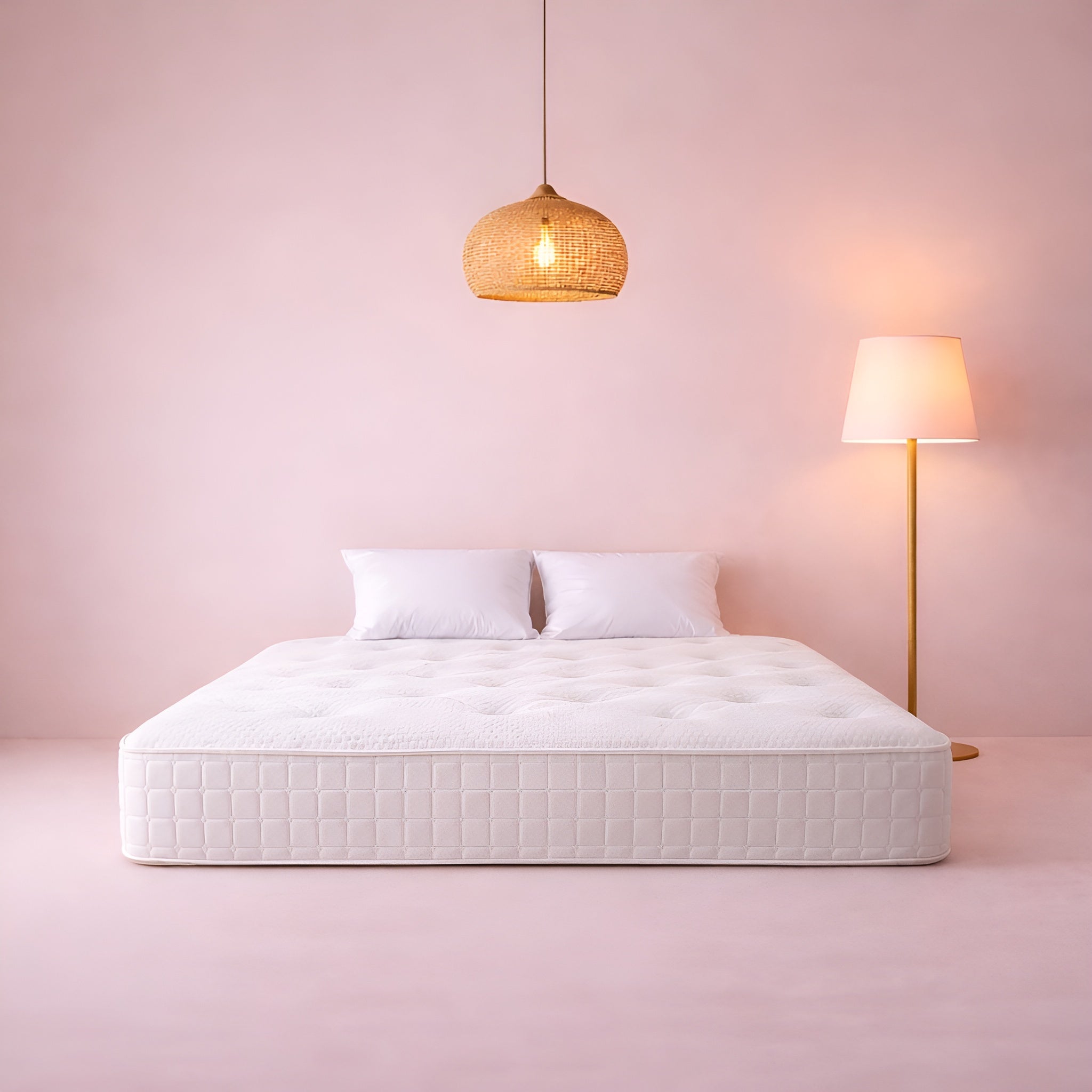 Asquith orthopaedic pocket sprung mattress styled on a bed in a modern bedroom